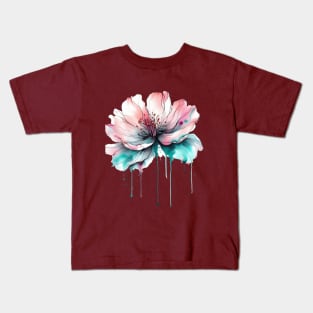 Watercolor Flower Kids T-Shirt